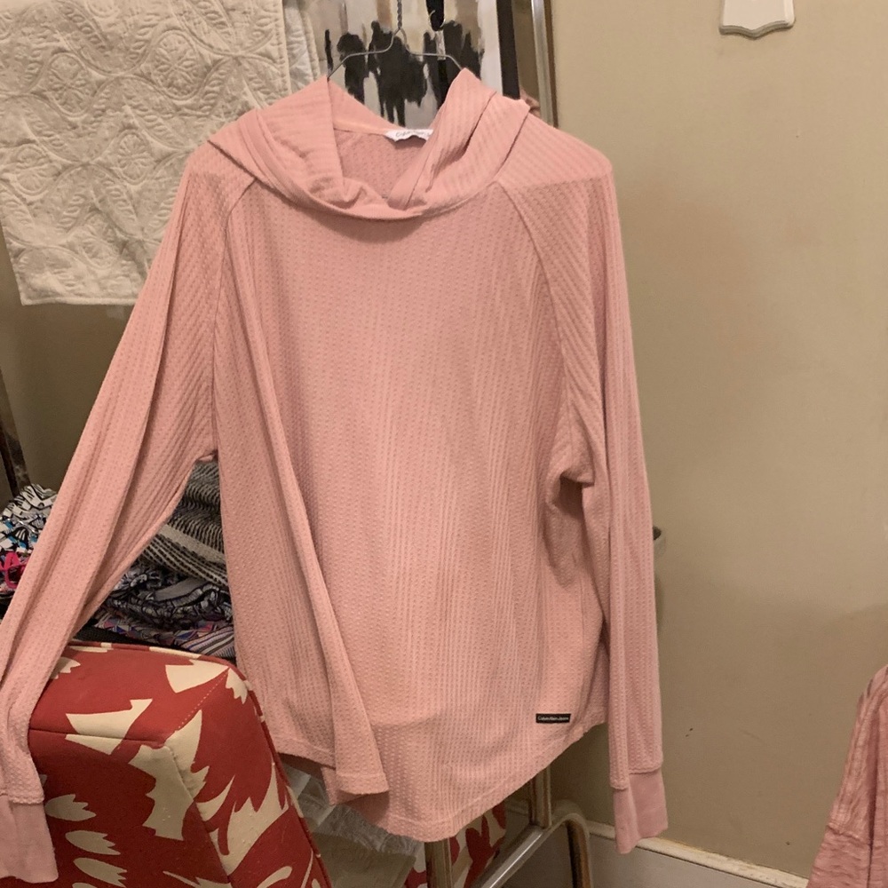 Calvin Klein Jeans Pink Cowl Neck Sweater